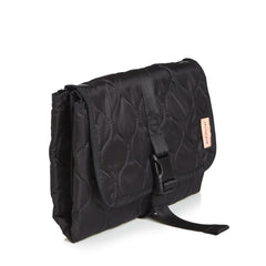 shorty-love changing pad with wings open showing expanded storage.