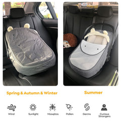 Shsyue baby car seat cover elastic-bottom-fit ensures secure universal compatibility