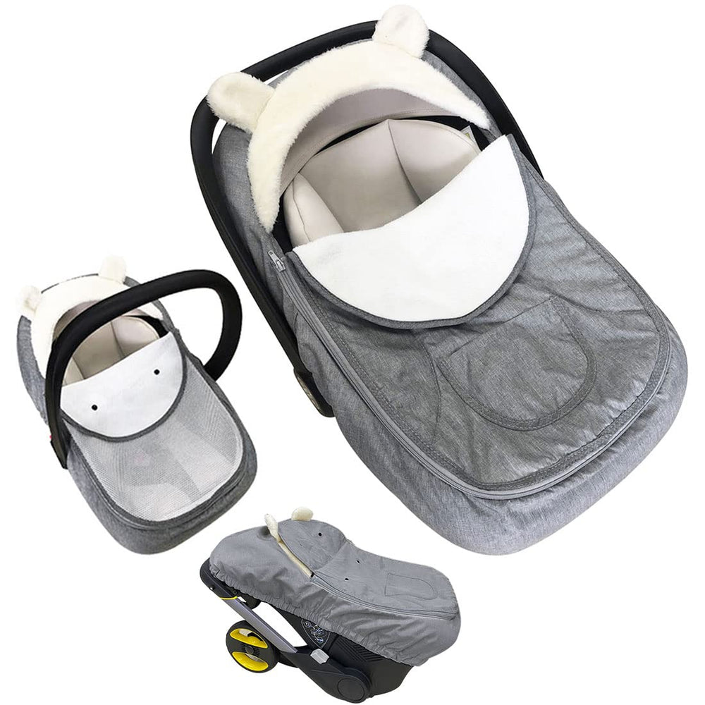 Shsyue baby car seat cover front-view grey protects from wind and dust