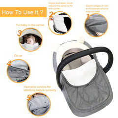 Shsyue car seat cover flap-shield provides extra face coverage in adverse weather
