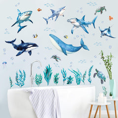 SHUCHING Ocean Coral wall decal adds vibrant reef colors to walls.