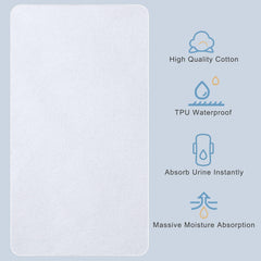 Shunjie.Home Flannel Crib Protector Pad size 27 x 39 fits crib mattresses securely.