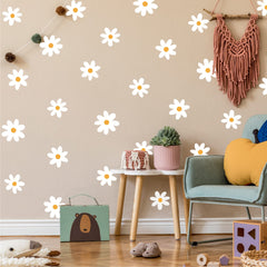 SHYJSHYJ daisy wall decal on door or window creates a soft, welcoming vibe.