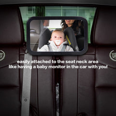 Shynerk Baby Car Mirror made with shatterproof acrylic for durable use.