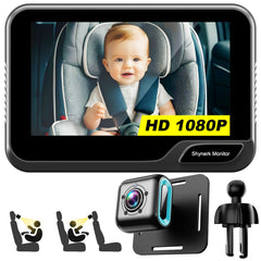 Shynerk Monitor 4.3-inch display offers crisp daytime viewing for rear-seat monitoring.