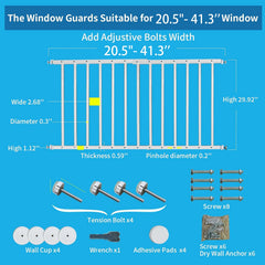 SHYUJAJIE adjustable bolts ensure a tight fit across varying window widths