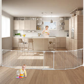 SHYUJAJIE extrawide baby gate with modular panels for wide spaces