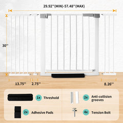 SHYUJAJIE adjustable-width gate extended for wider openings