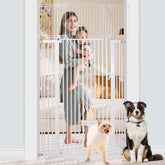 SHYUJAJIE 71-inch gate assembled provides tall barrier for active pets