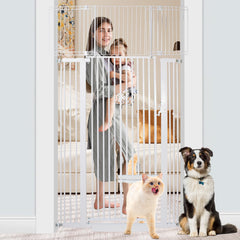 SHYUJAJIE 71-inch gate assembled provides tall barrier for active pets