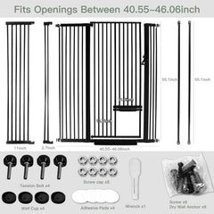 SHYUJAJIE cat door in gate, 13.7x11.8 inches for easy pet passage