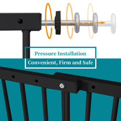 SHYUJAJIE three-panel window guard demonstrates wide width range.