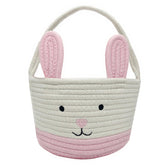 SIAHFNW Easter Basket with pink handle, ideal for egg hunts and carrying gifts.