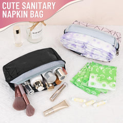 SIDESUGAR pad and tampon pouch helps tidy period items at home or away
