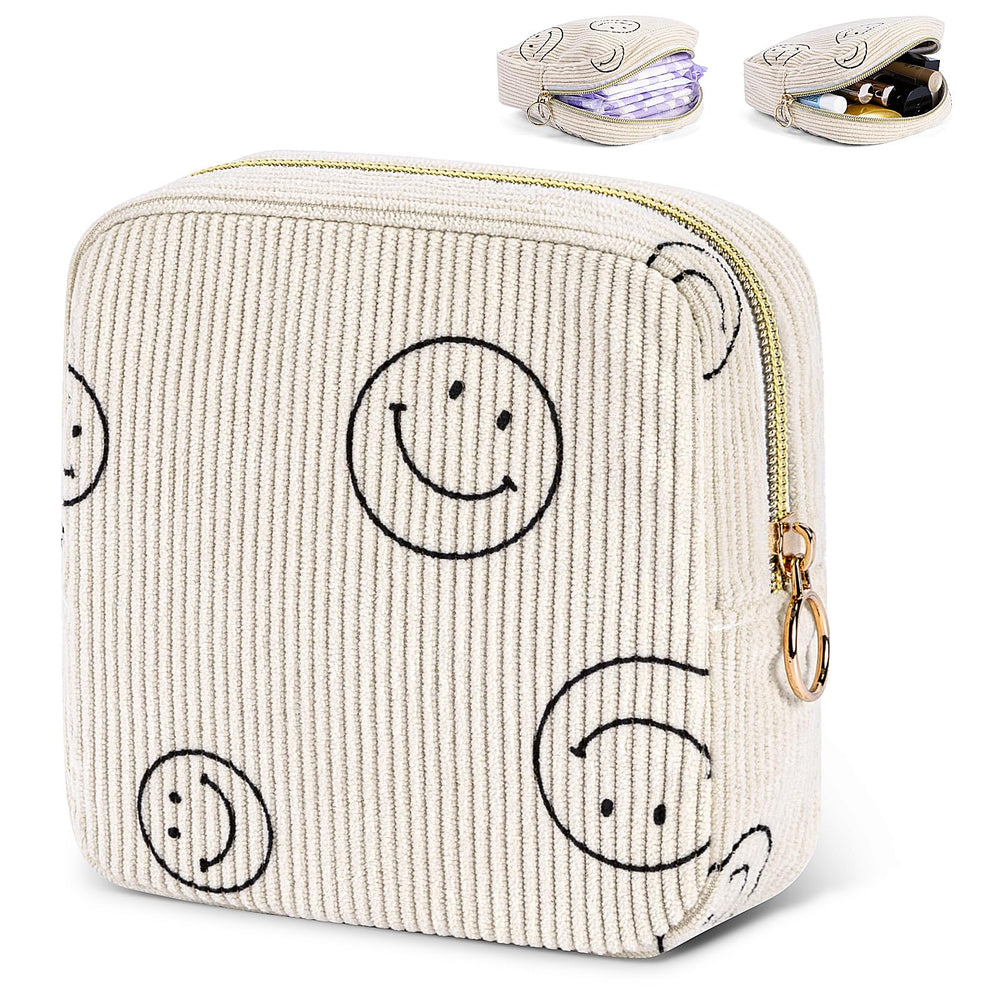 SIDESUGAR period bag corduroy beige, soft texture for discreet daily use.