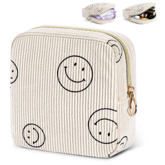SIDESUGAR period bag corduroy beige, soft texture for discreet daily use.
