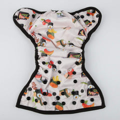 Sigzagor Sushi insert pocket; easy prep with prefolds for versatile diapering.