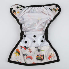 Sigzagor Sushi snaps closeup; durable hardware supports reliable diaper changes.