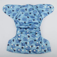 Sigzagor Bears Blue pocket diaper highlighting double gussets to prevent leaks.