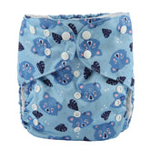 Sigzagor Bears Blue pocket diaper with adjustable size for growing toddlers.