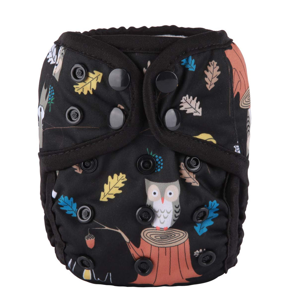 Sigzagor newborn diaper cover with front-snaps for a secure adjustable fit