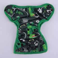 Sigzagor newborn diaper cover with waterproof PUL material close-up.