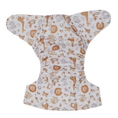 Sigzagor Sleeping Animals diaper inner-layer closeup shows soft microfleece lining.