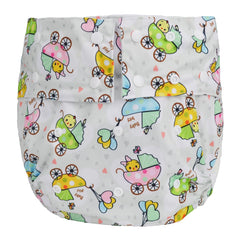 Sigzagor teen/adult cloth diaper front view with a leakproof fit for dry mornings.
