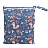 Sigzagor Wet Bag Fox Hedgehog design for on-the-go wet items
