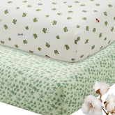SiinvdaBZX leaf and clovers muslin crib sheet offers ultra-soft breathability for baby sleep