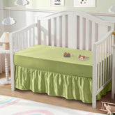 SiinvdaBZX satin crib sheet 52x28 close-up, silky texture for baby comfort.
