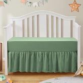 SiinvdaBZX ruffled crib skirt with 14-inch drop conceals under-crib storage