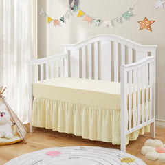 SiinvdaBZX ivory soft fitted crib sheet offers breathable comfort