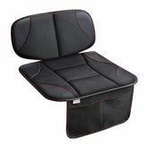 Siivton car seat protector anti-slip bottom keeps seats stable during travel.