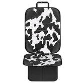 Siivton car seat protector cow print front view with durable waterproof protection.