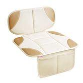 Siivton car seat protector with thick padding protects seats from indentations.