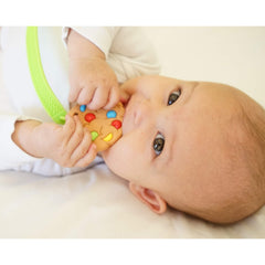 Silli Chews baby teether designed for small hands to grip easily.