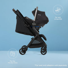 Jet 5 all-terrain wheels enable smooth rides in parks and streets.