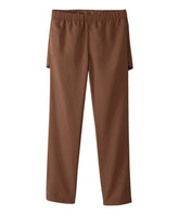 Silvert's open-back pants in coffee color offer discreet full coverage for seated dressing