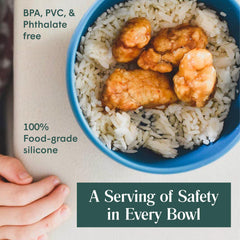 Simka Rose Pebble suction bowl on a clean surface keeps meals tidy