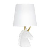 Simple Designs LT1078-GLD unicorn lamp base with glitter detail brightens kids' rooms