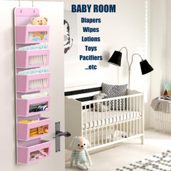 Simple Houseware clear-window pockets let you see stored items at a glance.