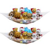 Simple Houseware stuffed animal hammock net with corner wall storage keeps plush toys organized.