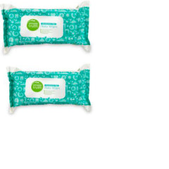 Simple Truth all-natural baby wipes two-pack front view for on-the-go diaper changes