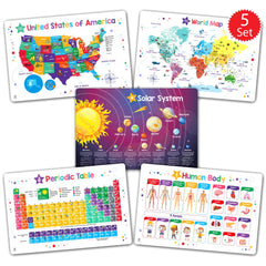 Simply Magic USA map placemat promotes geography learning at mealtime