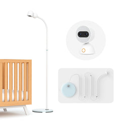 Simsky Baby Monitor Floor Stand setup shows secure placement and neat cords