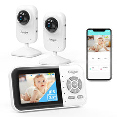 Simyke baby monitor dual-mode display offers clear at-home or remote viewing.