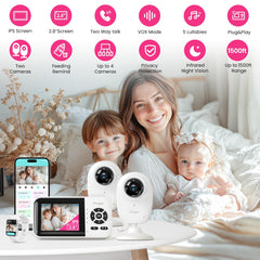 Simyke night vision shows clear baby room after dark.