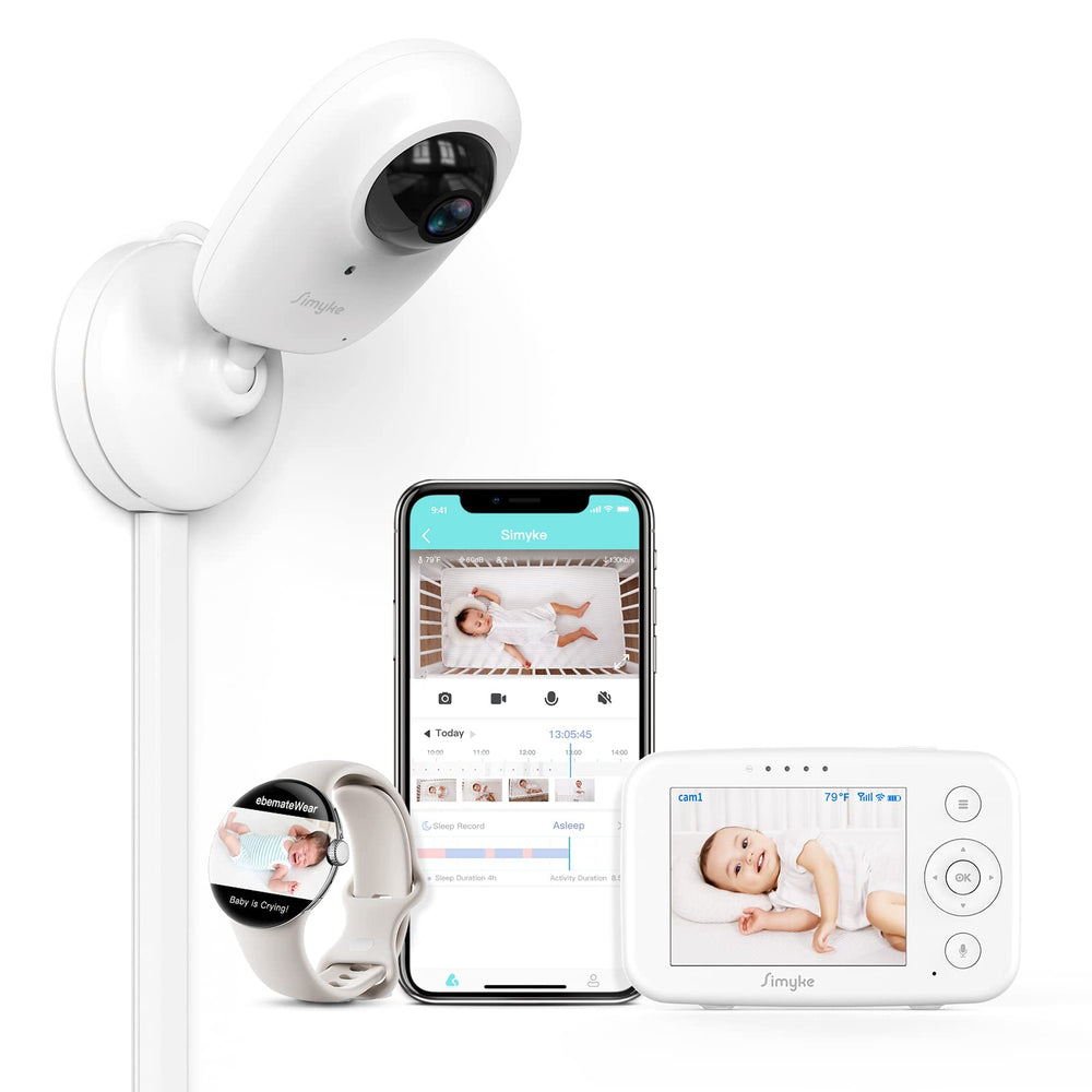 Simyke video baby monitor with 1080p camera for crisp day vision