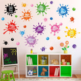 Sinekong colorful quotes wall decal with watercolor splatter for vibrant classroom decor